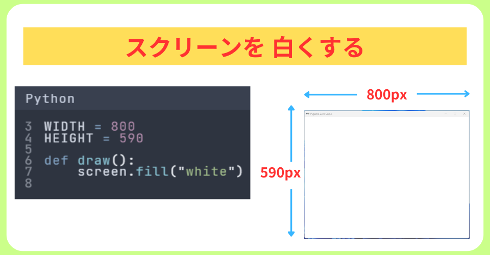 pythonしよう!00：スクリーンを白くする