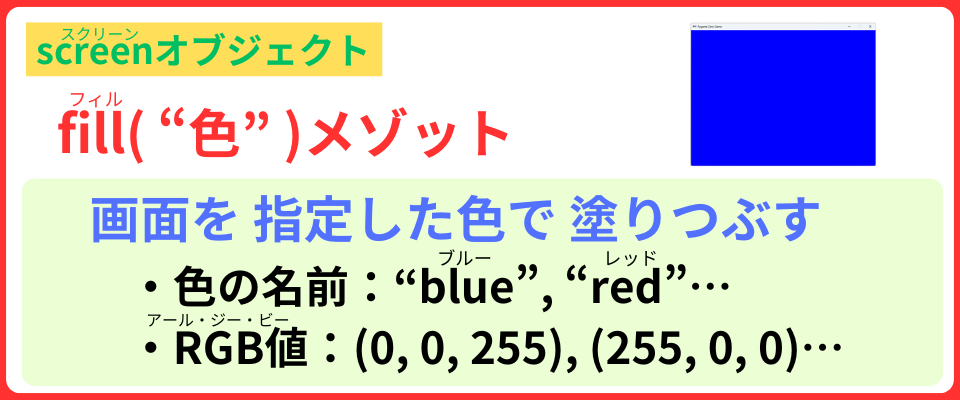 pythonしよう!00：fill()メゾットの解説