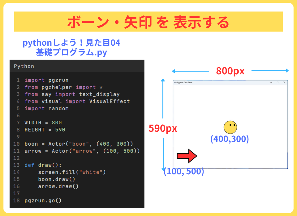 pythonしよう!見た目04:ボーン・矢印を表示する
