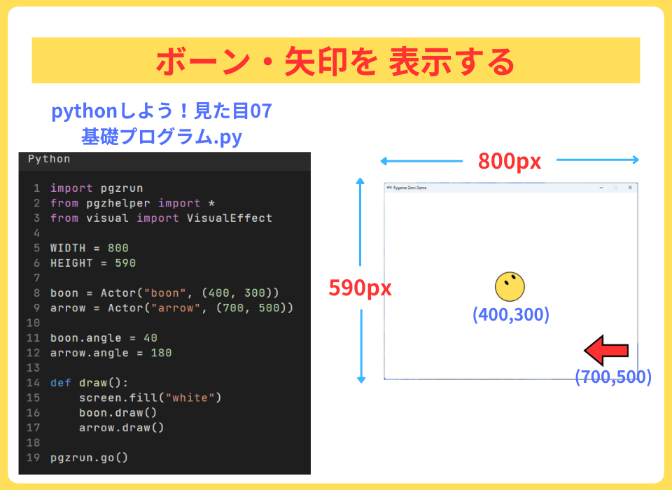 pythonしよう！見た目07：ボーン・矢印を表示する