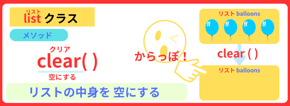 pythonしよう!量産06:clear()メソッドの解説