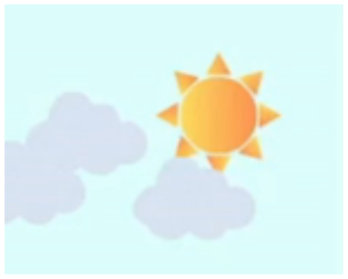 pythonしよう!簡単なゲーム07:雲が太陽に重なっている